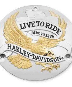 Harley Davidson Derby Deckel Live To Ride Gold