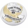 Harley Davidson Luftfilter-Zierblende Live To Ride Gold