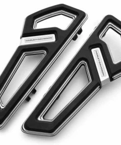 Harley Davidson Empire Fahrer Trittbretter Schwarz Cut