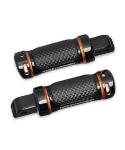 Harley Davidson Adversary Soziusfußrasten Schwarz/orange