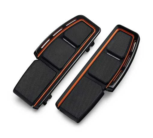 Harley Davidson Adversary Fahrertrittbretter Schwarz/orange 3 Harley Davidson Adversary Fahrertrittbretter Schwarz/orange