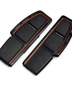 Harley Davidson Adversary Fahrertrittbretter Schwarz/orange