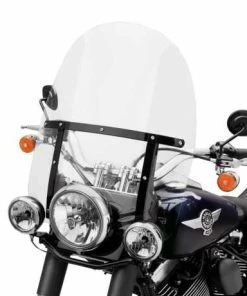 Harley Davidson Abnehmbare King-Size Windschutzscheibe 21" Klar & Schwarze Streben