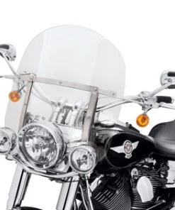 Harley Davidson Abnehmbare King-Size Windschutzscheibe 18" Klar & Polierte Streben
