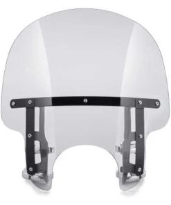 Harley Davidson Abnehmbare Kompakt-Windschutzscheibe 15" Leicht Getönt & Schwarze Streben