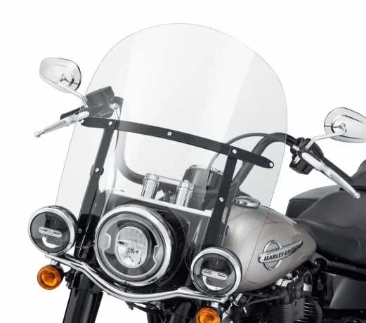 Harley Davidson King-Size Abnehmbares Windschild 18" Klar & Schwarz 4 Harley Davidson King-Size Abnehmbares Windschild 18" Klar & Schwarz – Bild 2