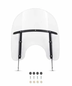 Harley Davidson King-Size Abnehmbares Windschild 18" Klar & Schwarz