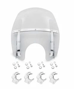 Harley Davidson Wind Splitter Quick-Release Compact Windschild 14" Leicht Getönt & Poliert