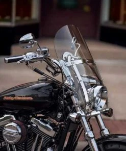 Harley Davidson Abnehmbare Kompakt-Windschutzscheibe 14" Leicht Getönt & Polierte Streben -Harley-Davidson-Shop 57802 11 2