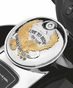 Harley Davidson Tankkonsolenklappe Live To Ride Gold -Harley-Davidson-Shop 61335 09a 2 harley1