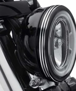 Harley Davidson Defiance Scheinwerfer Zierring 5 3/4" Schwarz Cut -Harley-Davidson-Shop 61400430 23