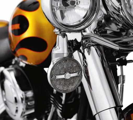 Harley Davidson LED-Blinker Mit Flachem Glas Vorn, Getönt Mit Bar & Shield 4 Harley Davidson LED-Blinker Mit Flachem Glas Vorn, Getönt Mit Bar & Shield – Bild 2