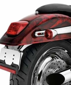 Harley Davidson Custom-LED-Rückleuchte Rotes Glas & Chrom Reflektor -Harley-Davidson-Shop 69366 07 harley1