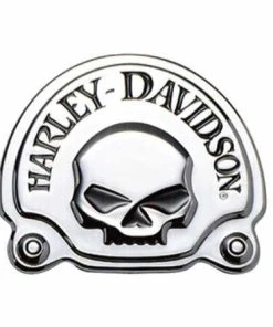 Harley Davidson Dekoratives Skull Medaillon 3 5/8" X 3" Chrom
