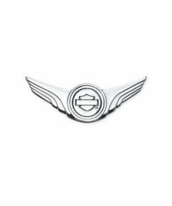 Harley Davidson Dekoratives Bar & Shield / Wings Medaillon 4" X 1.5" Chrom
