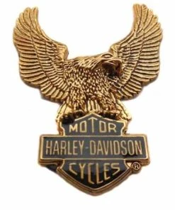 Harley Davidson Medaillon Adler Mit Bar & Shield 91 X 73 Mm